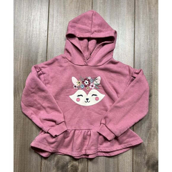 Gorgeous Embroidery Fox Peplum Hoodie - Picture 2 of 11
